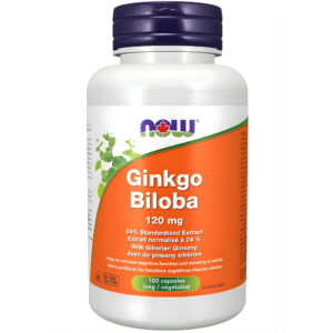 Now Ginkgo Biloba 120mg 24% 50:1 Ext 100vcap