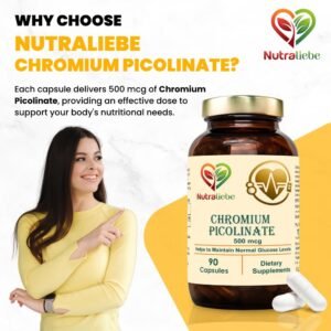 Chromium Picolinate 400mcg- Optimal Blood Sugar Support, 90 Capsules