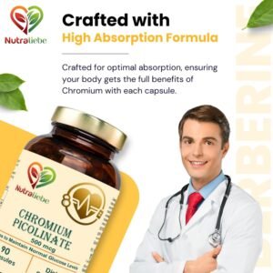 Chromium Picolinate 400mcg- Optimal Blood Sugar Support, 90 Capsules