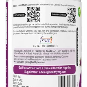 HealthyHey Berberis - Berberine 95% - Support Weight Management & Healthy Glucose Levels - 750 mg Veg. 60 Capsules