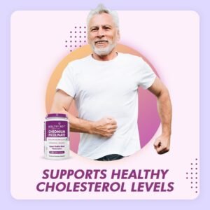 HealthyHey Nutrition Chromium Picolinate -Support Glucose Metabolism (High Absorption) 120 Capsules, Non-GMO, Gluten Free