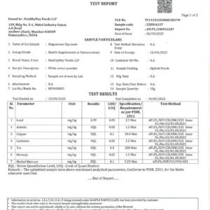 HealthyHey Nutrition Magnesium Glycinate Supplement High Absorption for Sleep, Cramps, & Nerves Health -120 Vegetable Capsules