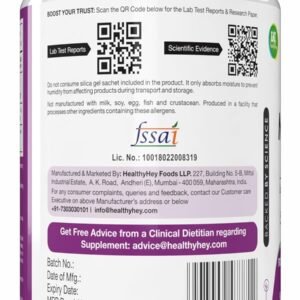 HealthyHey Nutrition Magnesium Glycinate Supplement High Absorption for Sleep, Cramps, & Nerves Health -120 Vegetable Capsules