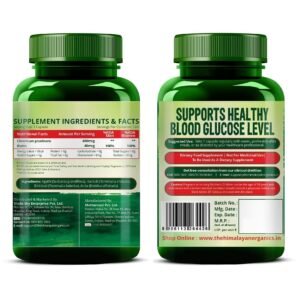 Vlado’s Himalayan Organics Chromium Picolinate 400mcg | Supports Healthy Blood Sugar Level | Healthy Heart | Essential For Weight Management - 120 Veg Capsule