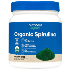 Nutricost Spirulina Powder 400 Grams - Pure Spirulina Powder; 8000mg Per Serving; 50 Servings.